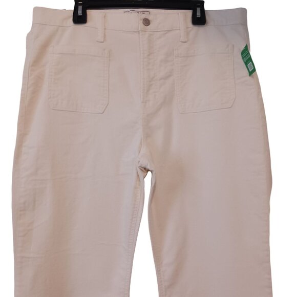 NEW GAP High Rise Corduroy‎ '70s Flare Pants in Ivory Beige, Size 18 - Picture 4 of 12